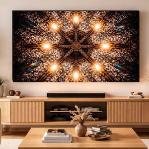 Samsung Frame TV Art - Quantum Prism Spectrum, Light Dispersion Set of 3, 4K Smart TV Wallpaper