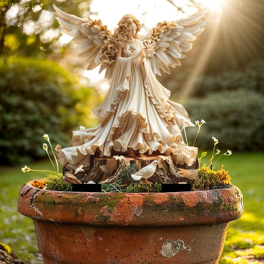 Acrylic Angel Planter | Lightweight Shatter-resistant Holy Decor With ...