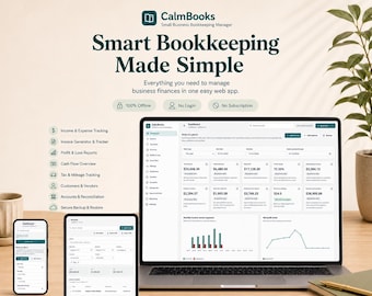 Small Business Bookkeeping: Income, Expense, Invoice and Profit & Loss Tracker