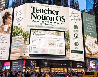 Teacher Notion OS, Classroom Organizer, Lesson Planning Dashboard, Digital Template