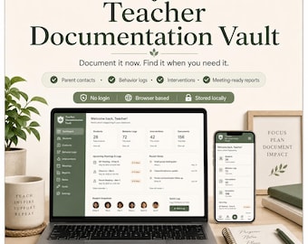 Teacher Documentation Planner, Student Behavior Log, Parent Contact Tracker (Web App)