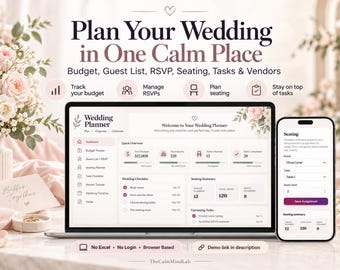 Wedding Planner App, RSVP Tracker, Guest List, Seating Chart, Budget & Vendor Tracker