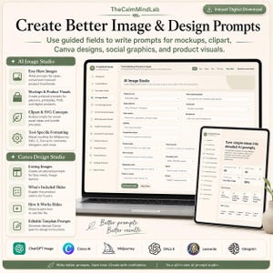 AI Prompt Builder Web App for Etsy Sellers, ChatGPT Prompts, Digital Download image 3
