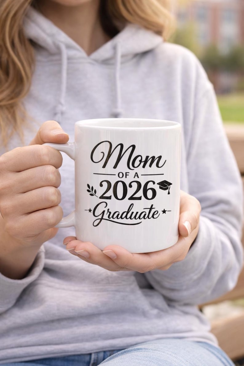Graduate Script Png Senior Mom 2026 Png, Proud Mom Class of 2026 Svg, Graduation Mom Design ...