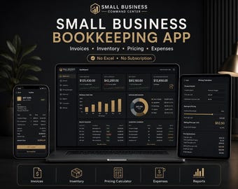 Invoice Tracker, Inventory Tracker & Pricing Calculator for Small Business Bookkeeping App