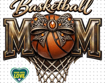 Basketball Mom PNG, Luxus Bow Game Day Sublimation