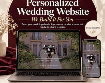 Personalized Wedding Website with RSVP | Custom Wedding Site | Digital Invitation