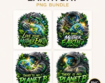 Astronaut Planet Shirt Design Bundle, Love Your Mother Earth, Sublimation Download
