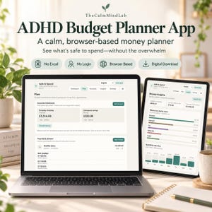 ADHD Budget Planner App | Paycheck Budget, Bill & Expense Tracker, Safe to Spend Dashboard, HTML Digital Download