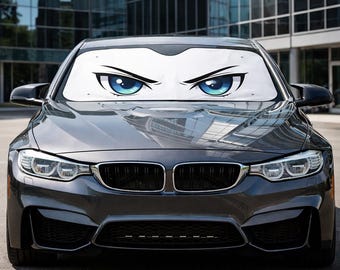 Anime Eyes Car Sunshade, Oxford Cloth Windshield Heat Blocker