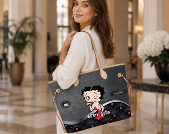 Custom Betty Boop Cartoon Women Leather Handbag,Betty Boop Wallet,Betty Boop