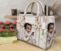 Betty Boop Cartoon Women Leather Handbag,Betty Boop Lover's Handbag,Custom Leather Bag,Personalized Bag, Gift For Mom, Gift for Her. product logo