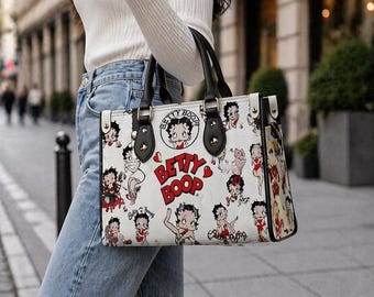 Personalized Betty Boop Leather Handbag, Handbag Gift for Woman Personalized Bag, Gift For Mom