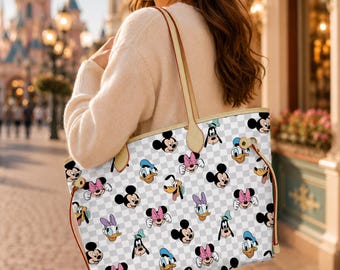 The Mouse and Friends large neverfull purse; Magical Place Bag; Checkered purse