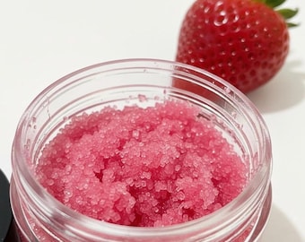 Strawberry Shortcake Lip Scrub | Sugar Lip Scrub | Lip Exfoliator for Dry Lips | Natural Lip Care | Hydrating Lip Polish