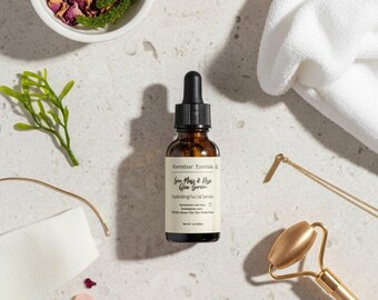 Sea Moss Glow Facial Serum | Hydrating Botanical Face Oil | Rosehip + Jojoba Skincare | Natural Glow Serum | Handmade Facial Oil