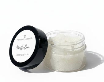 Vanilla Bean Lip Scrub | Sugar Lip Scrub Exfoliator | Lip Exfoliator for Dry Lips | Natural Lip Care | Hydrating Lip Polish