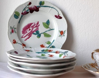 Rari piatti Herend Windsor Pattern del XIX secolo, set da 6 pezzi.