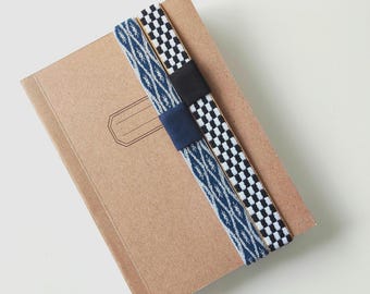 Banda elástica japonesa para agenda A6 / Banda Hobonichi / Correa delgada para cuaderno de 15 mm / Diseño tradicional japonés / Hecho a mano en Japón