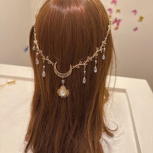 Bridal Crystal Moon Branch Hair Comb with Draped Veil – Fairy Wedding Accessory image 10