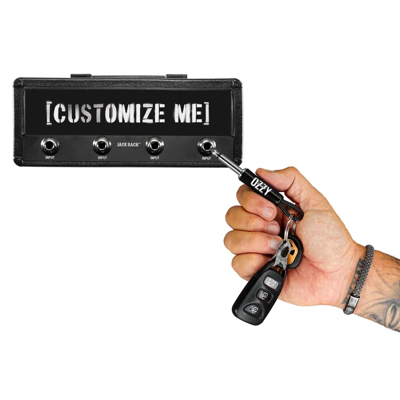 Porte-clés pour guitare avec logo blanc Ozzy image 2
