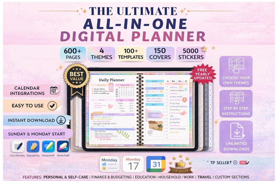 2026 Digital Planner for iPad | Goodnotes & Notability (instant ...