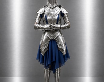 Set completo di armatura da cavaliere medievale in acciaio, armatura integrale con elmo, ideale per fiere rinascimentali, LARP, cosplay e collezionismo.