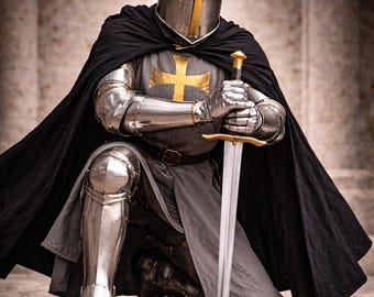 Medieval Knight Armor Suit | Templar Crusader Armor Costume | Full Body Steel Knight Armor | Cosplay Armor Set | Medieval Display Piece