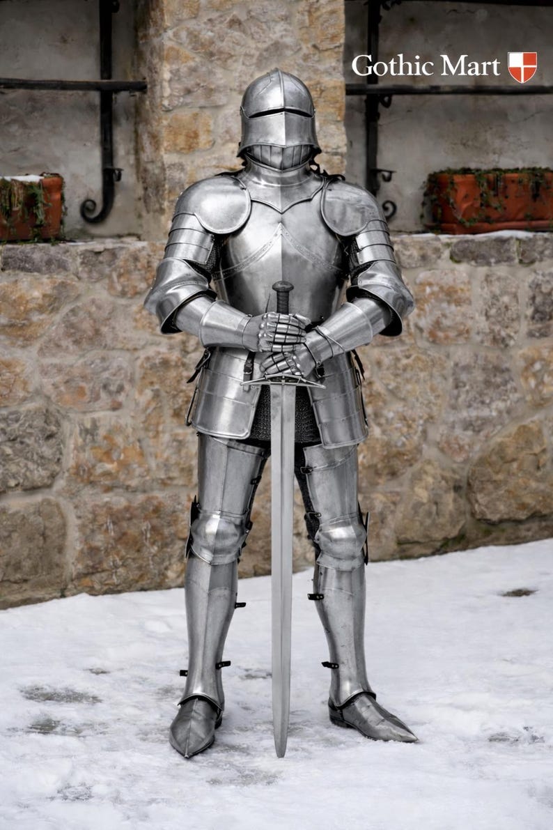 Medieval Gothic Full Plate Armor | Knight Steel Armor Suit ...