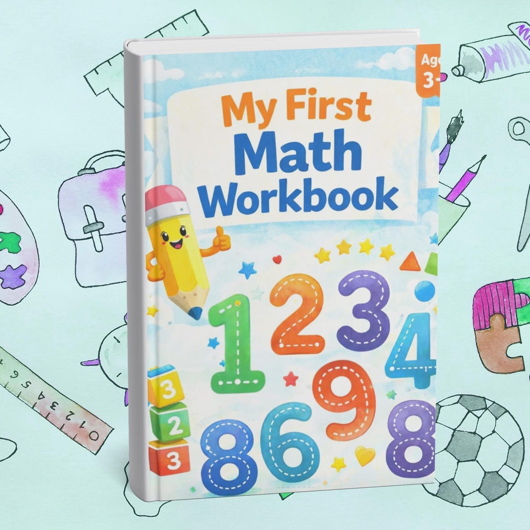 My First Math Workbook for Kids Ages 3+ | Preschool Math Activities ...