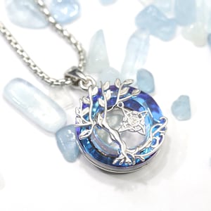 Tree of Life Necklace Abalone Shell Pentagram Deer Pendant Witchy Jewelry Celtic Spiritual Gift for Her