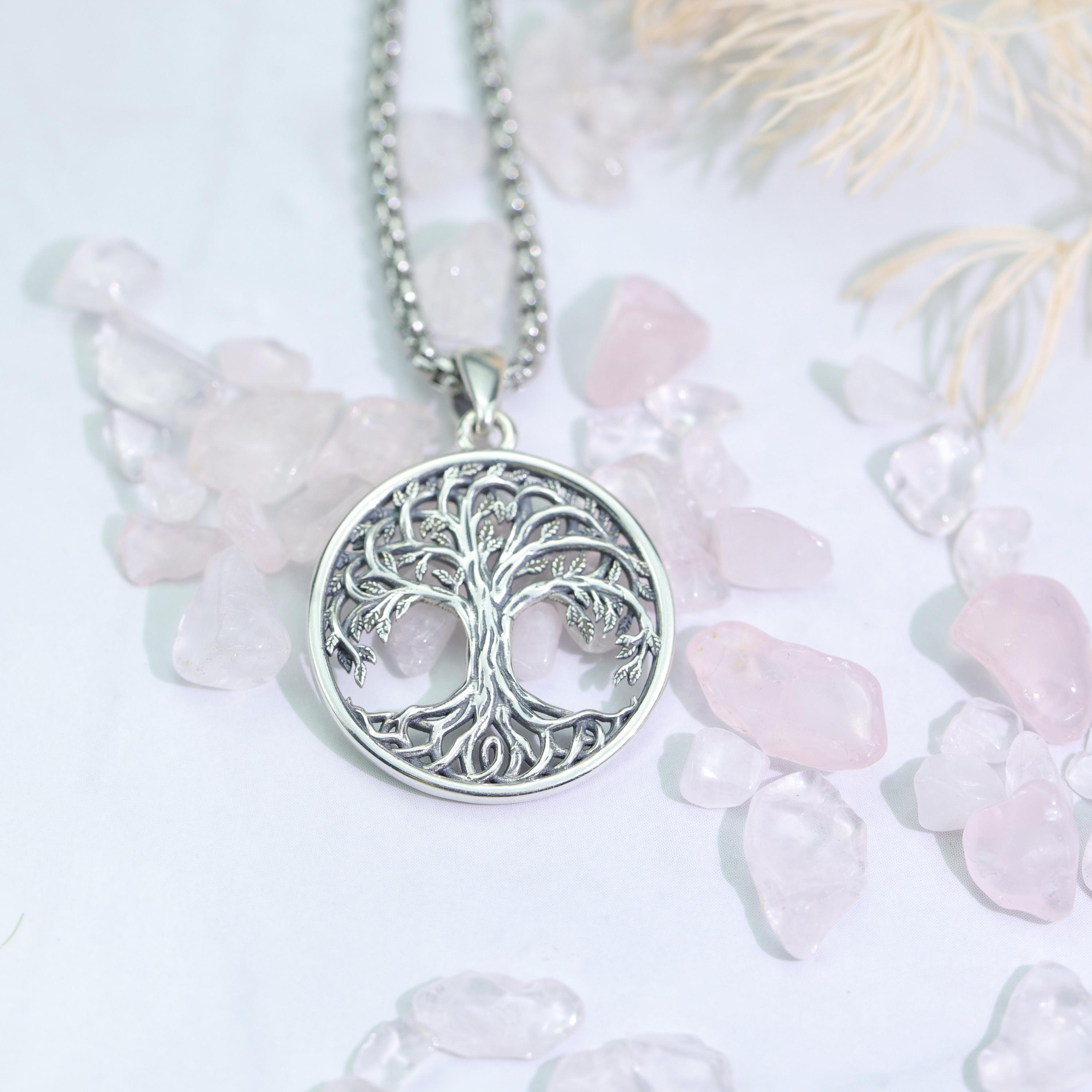 Collana Uomo E Donna Con Ciondolo Albero Della Vita In Argento 925 - Simbolo Di Saggezza E Connessione