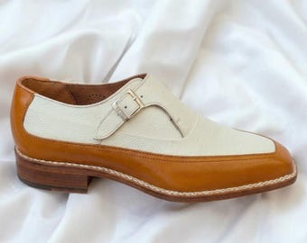 Scarpe eleganti da uomo con fibbia singola - Calzature estive di lusso in pelle su misura