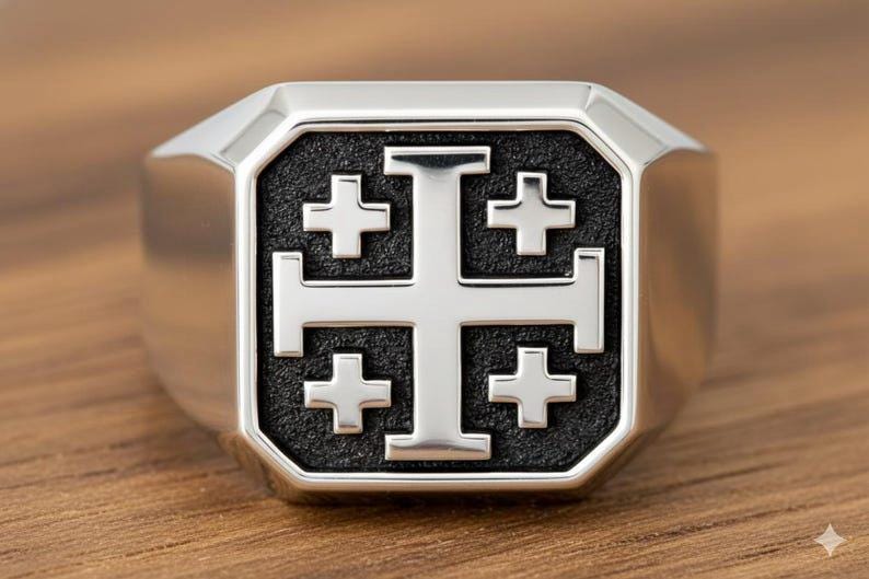 Collier Croix De Jérusalem En Acier Inoxydable - Pour Hommes Et Femmes - Neuf Avec étiquettes - Marque KHWPS