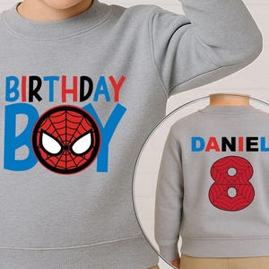 7th 8th 9th Spidey Bday Sweatshirt, Video Game Sweatshirt, Online Game Sweatshirt, Spidey Celebration Sweatshirt, Spidey Gamer Sweatshirt image 1