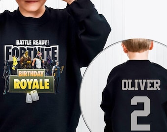 For-Nite Gamer Squad Sweatshirt, 1st 2nd 3rd For-Nite Birthday Sweatshirt, Battle Ready Bday Sweatshirt, For-Nite Family Matching Sweatshirt