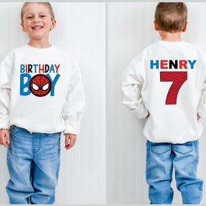 7th 8th 9th Spidey Bday Sweatshirt, Video Game Sweatshirt, Online Game Sweatshirt, Spidey Celebration Sweatshirt, Spidey Gamer Sweatshirt image 2