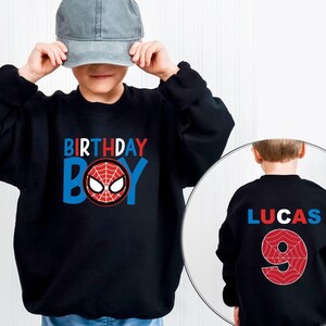 7th 8th 9th Spidey Bday Sweatshirt, Video Game Sweatshirt, Online Game Sweatshirt, Spidey Celebration Sweatshirt, Spidey Gamer Sweatshirt image 3