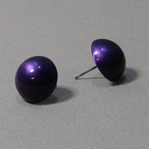 Vintage Purple Moonglow Post Earrings