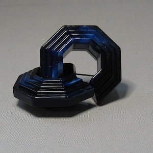 Chunky Blue Lucite Hoops