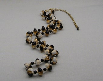 Lucite Saucer Bead Layering Necklace