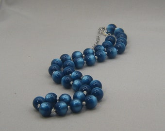 Sapphire Hand Knotted Moon Glow Necklace