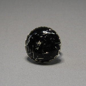 Anillo llamativo vintage con purpurina