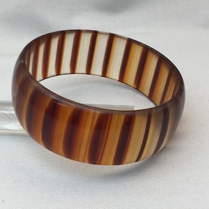 Vintage Best Plastics Lucite Bangle - Clear and Tortoise