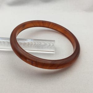 Vintage Best Plastics Clear Tortoise Lucite Bangle