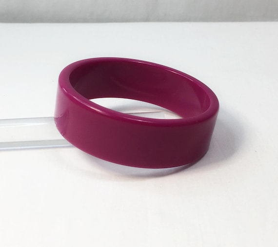 Vintage Lucite Bangle, Raspberry Bangle - image 1