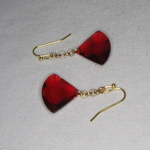 Red Faceted Lucite Dangles