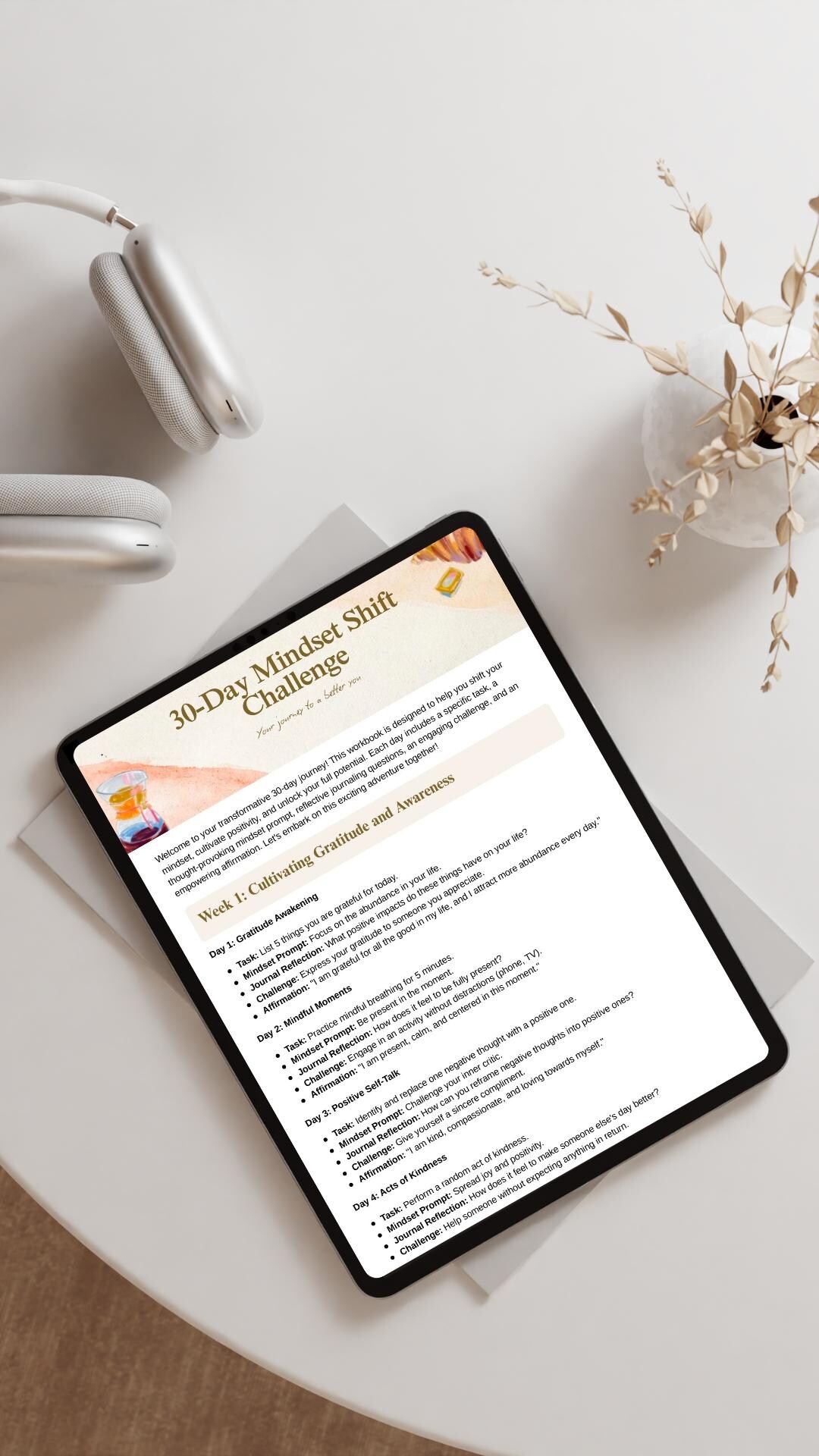 30 Day Mindset Shift Challenge Workbook | Printable Self-growth Journal ...