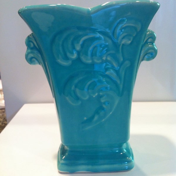 Vintage "USA" Pale Turquoise Green Vase