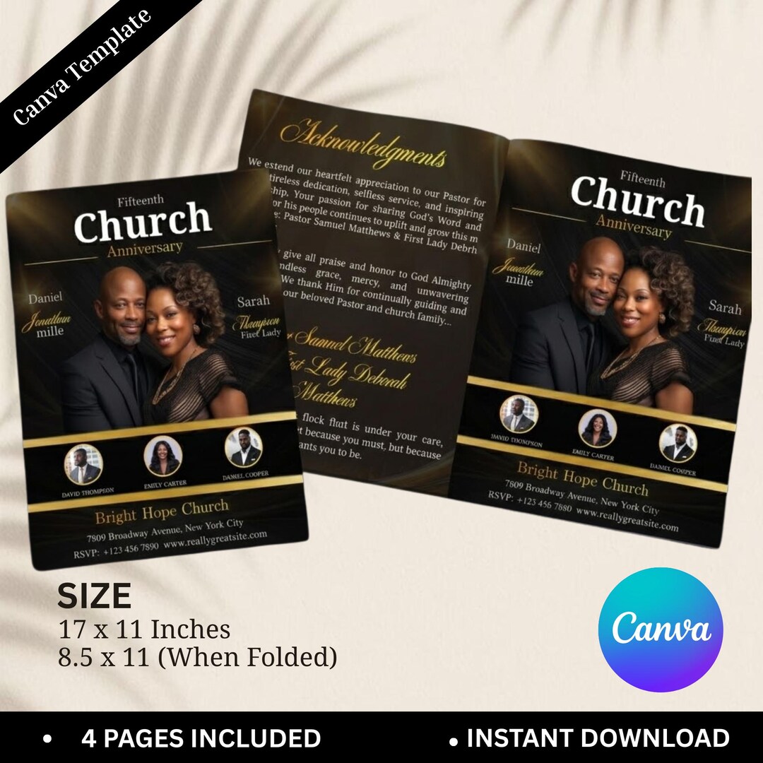 Church Appreciation Program Church Anniversary Program | Pastor Appreciation Program | Pastoral ...